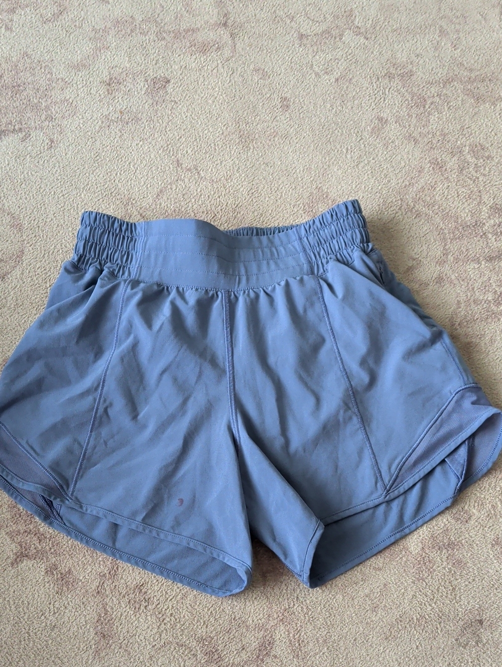 lululemon athletica Dusty Blue High-Waist Athletic Shorts